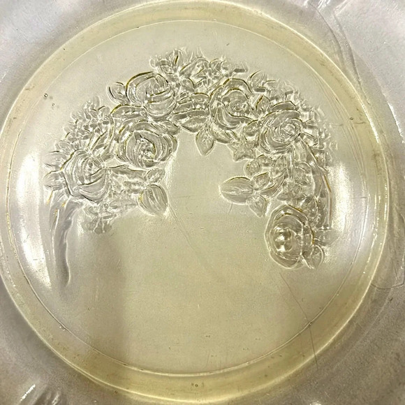 1930’s Vintage Amber Sharon Cabbage Rose Federal Glass Bowl - Picture 4 of 4